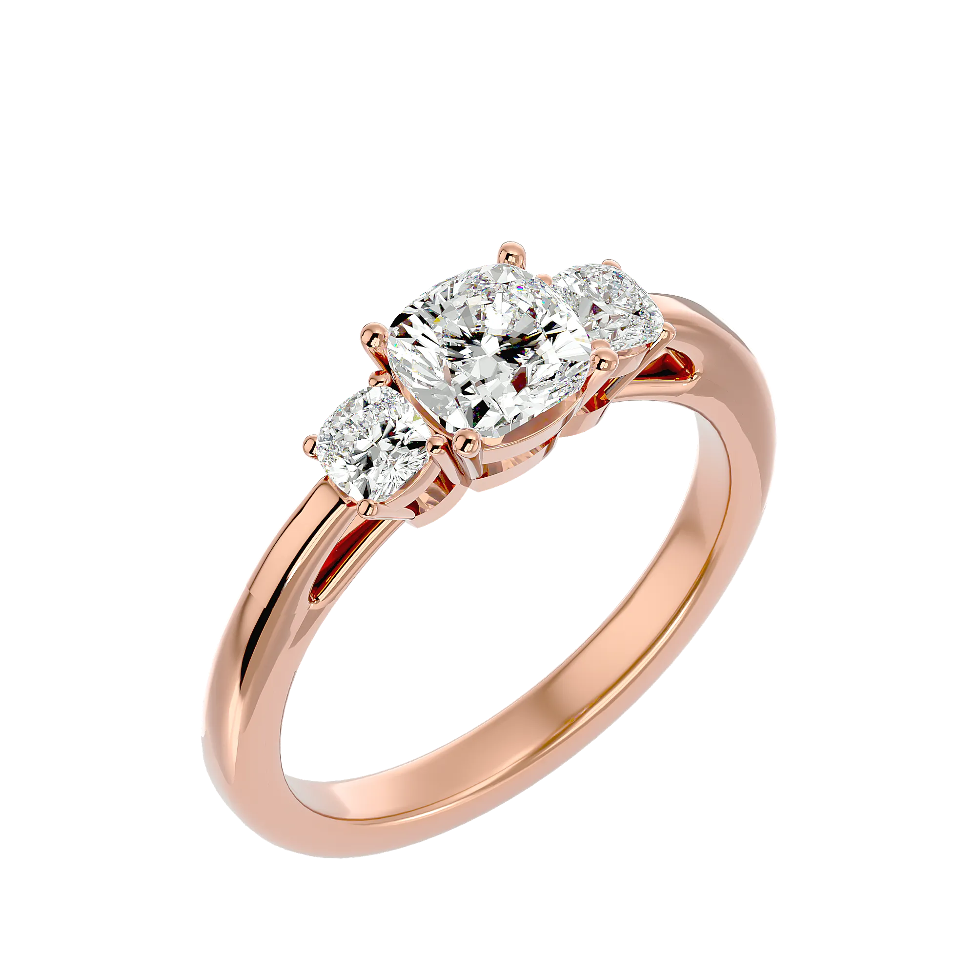 1 3/4 ctw Round Three Stone Lab Grown Diamond Ring