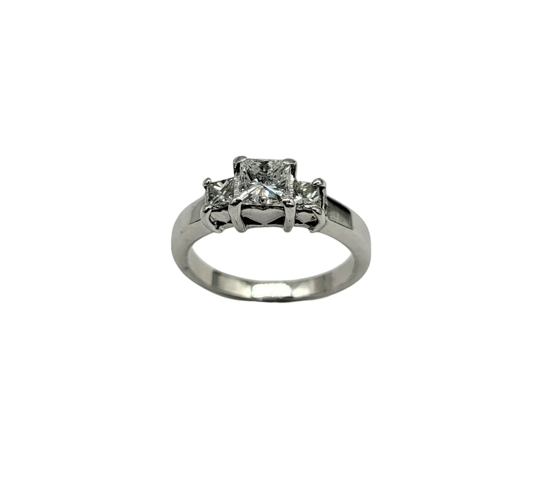 1 Carat 3 Diamond Princess Cut Ring