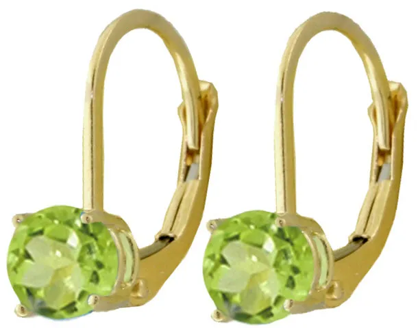 1.2 Carat 14K Solid White Gold Wet Grass Peridot Earrings