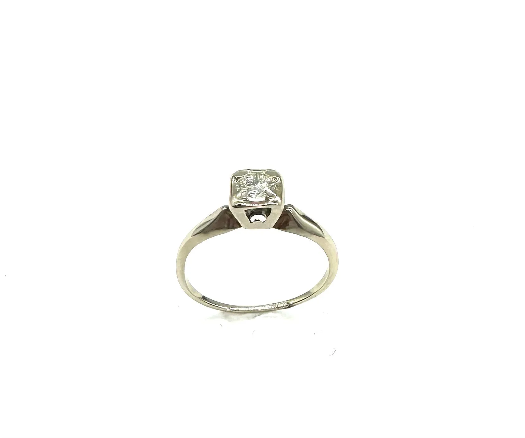 1/3 CTW Framed Diamond Solitaire Ring