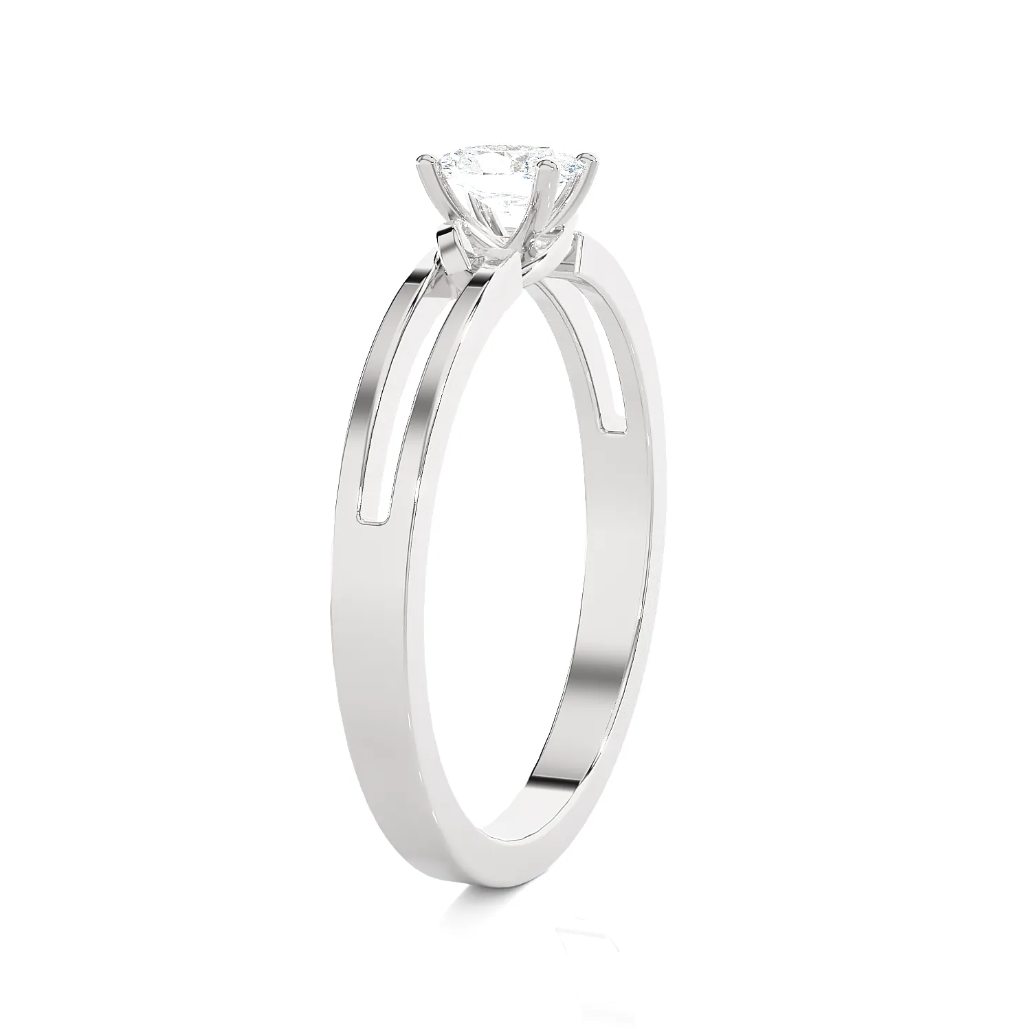 1/4 ctw Round Lab Grown Diamond Solitaire Engagement Ring