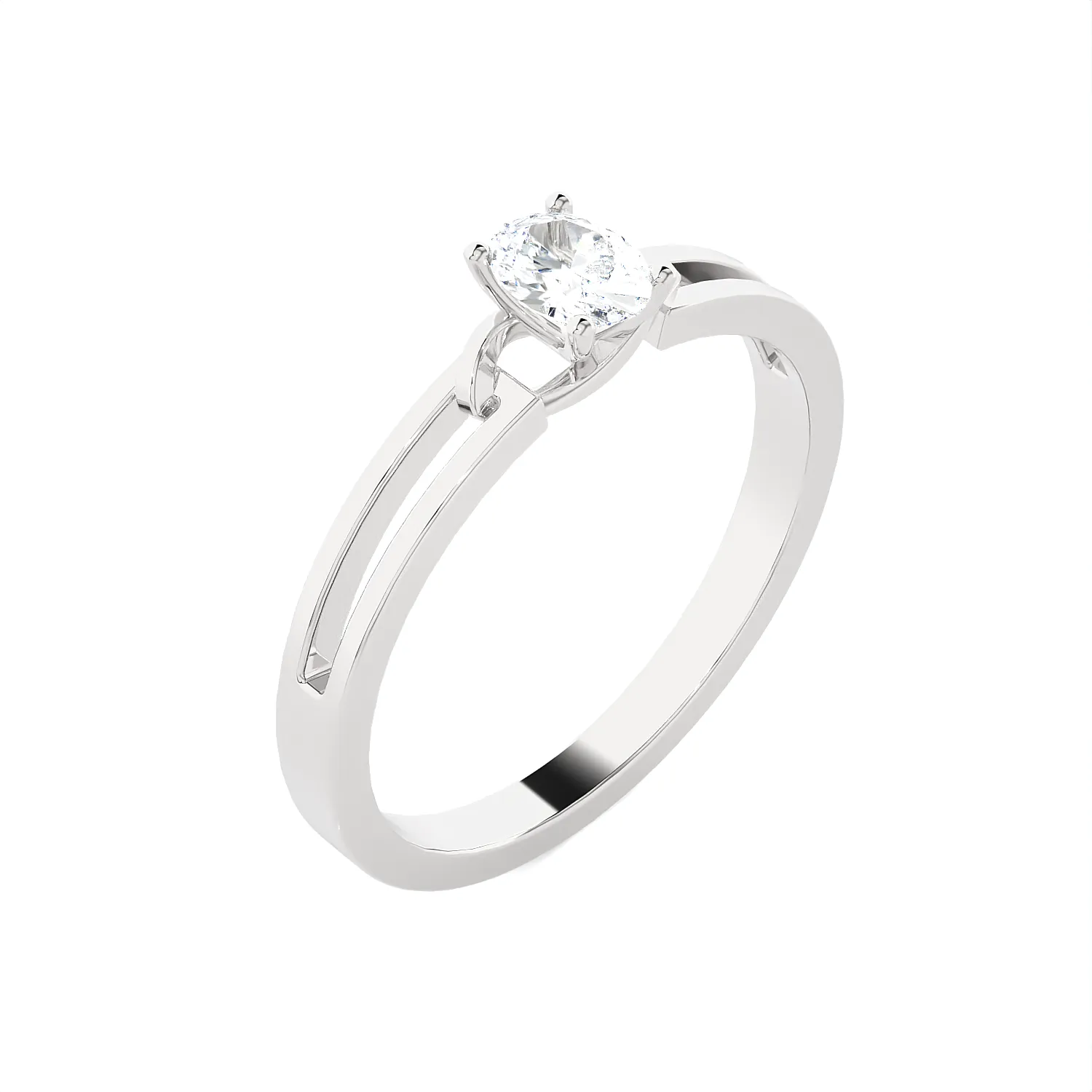 1/4 ctw Round Lab Grown Diamond Solitaire Engagement Ring