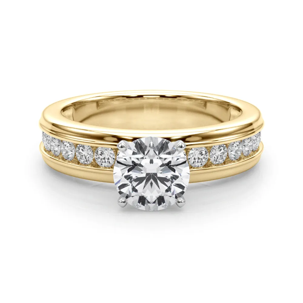 14K Channel Set Engagement Ring