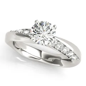 14K Channel Set Twist Engagement Ring