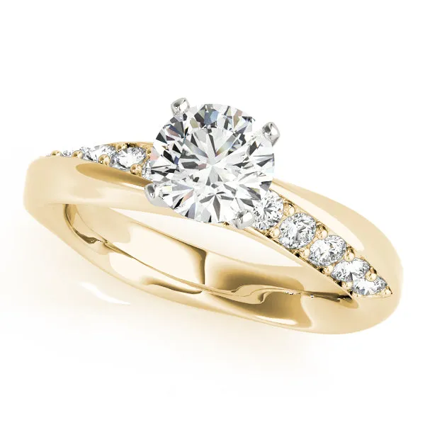 14K Channel Set Twist Engagement Ring