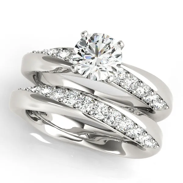 14K Channel Set Twist Engagement Ring