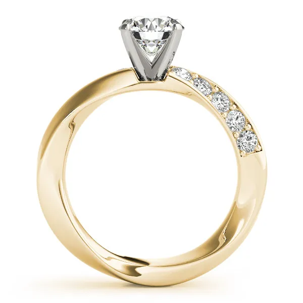 14K Channel Set Twist Engagement Ring