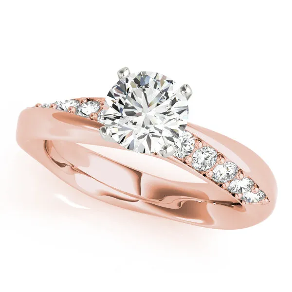 14K Channel Set Twist Engagement Ring