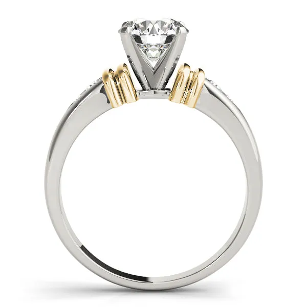 14K Channel Set Two Tone Engagement Ring