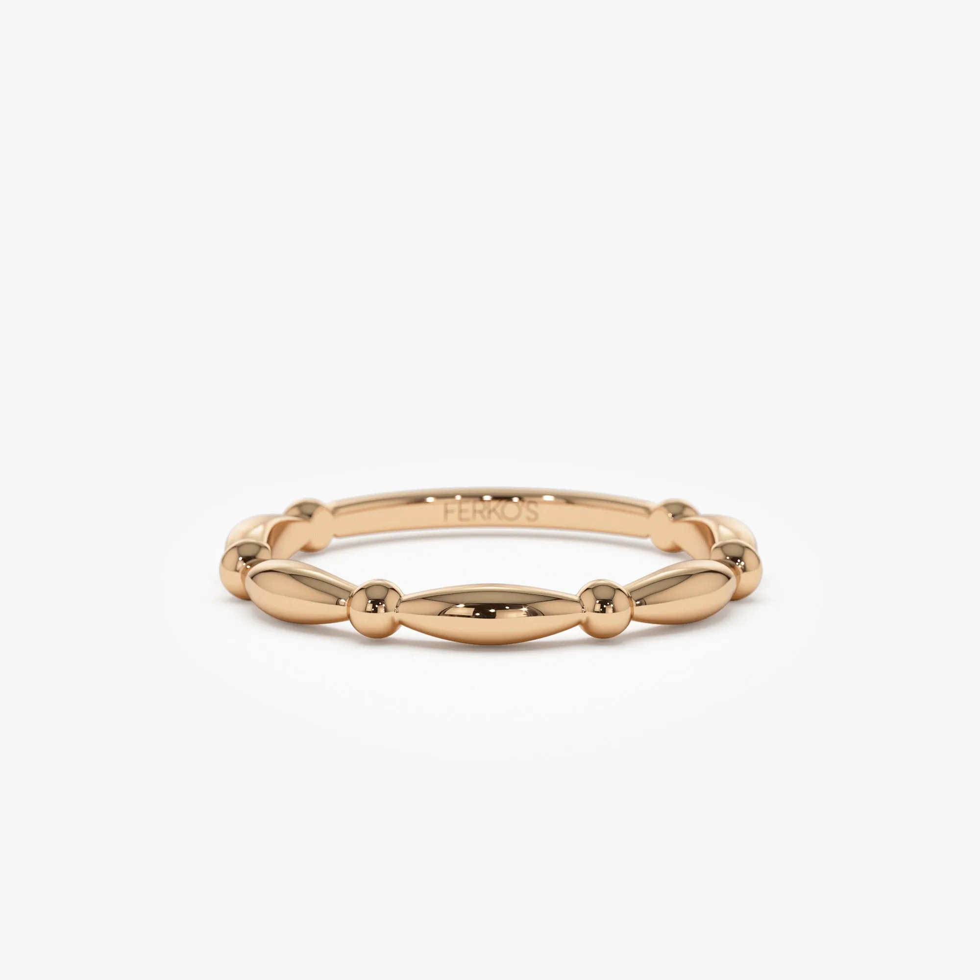 14K Cute Bead Stacking Band