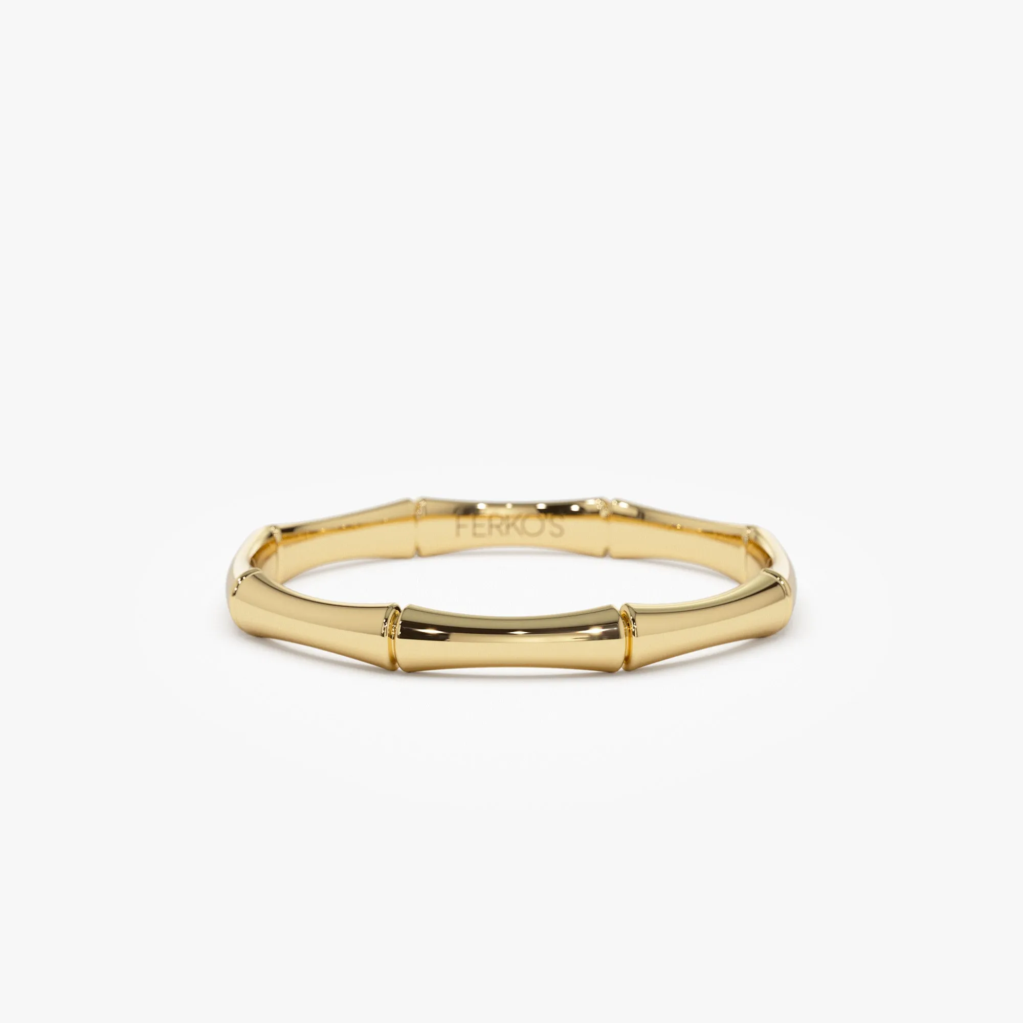 14k Dainty Minimal Bamboo Gold Ring