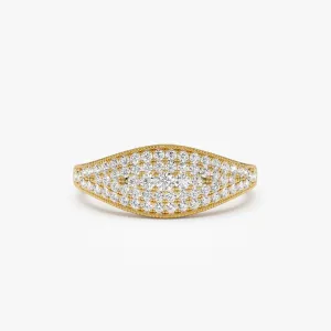 14k Glamorous Pave Setting Diamond Ring