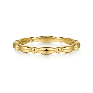 14K Yellow Gold Fancy Band