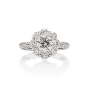 18k White Gold Custom Diamond Engagement Ring