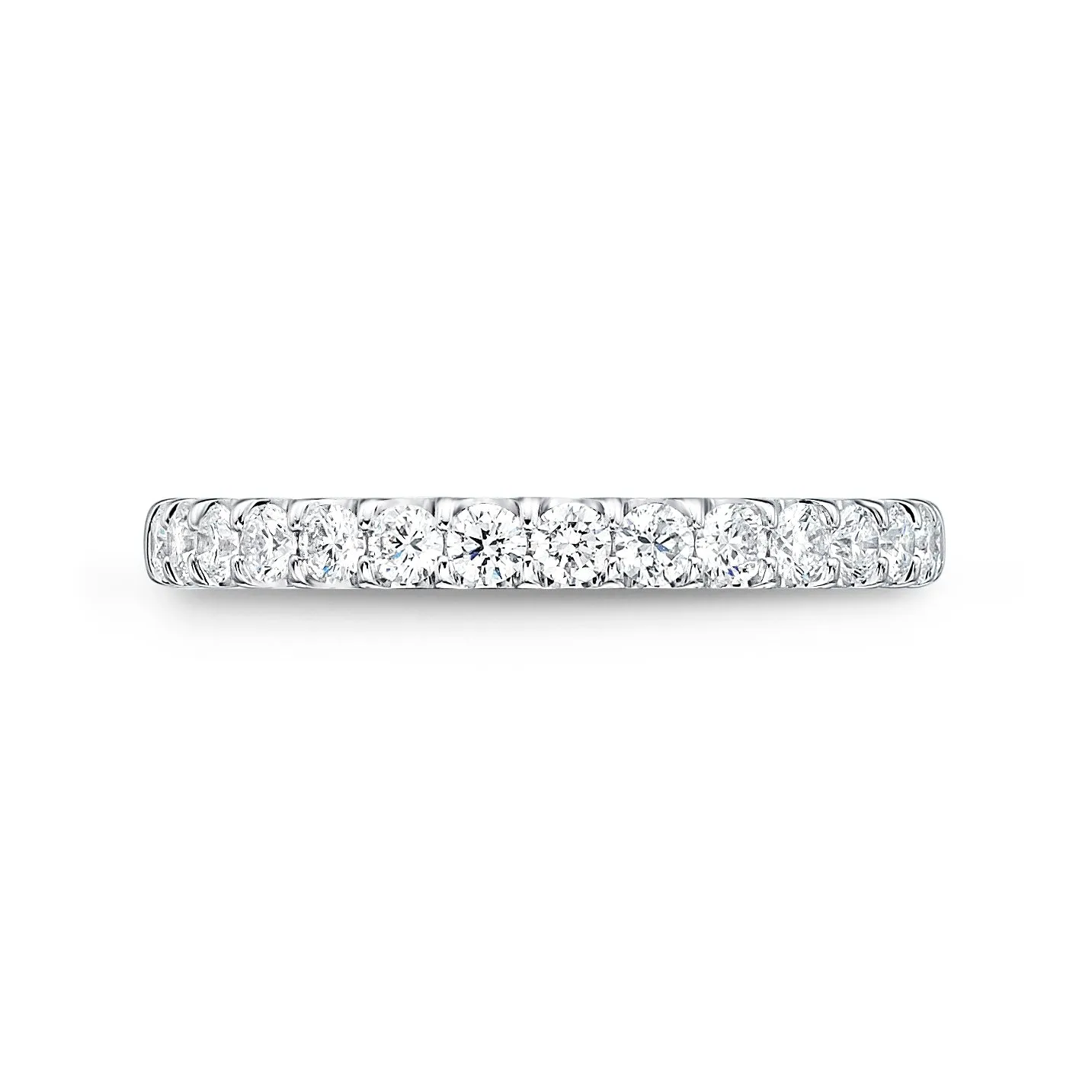 18K WHITE GOLD ODESSA HALF ROUND DIAMOND BAND .50CT