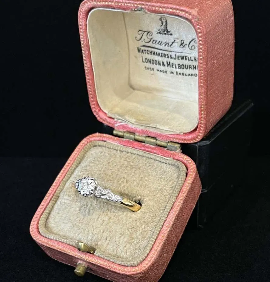 1940s Star Set Diamond Engagement Ring