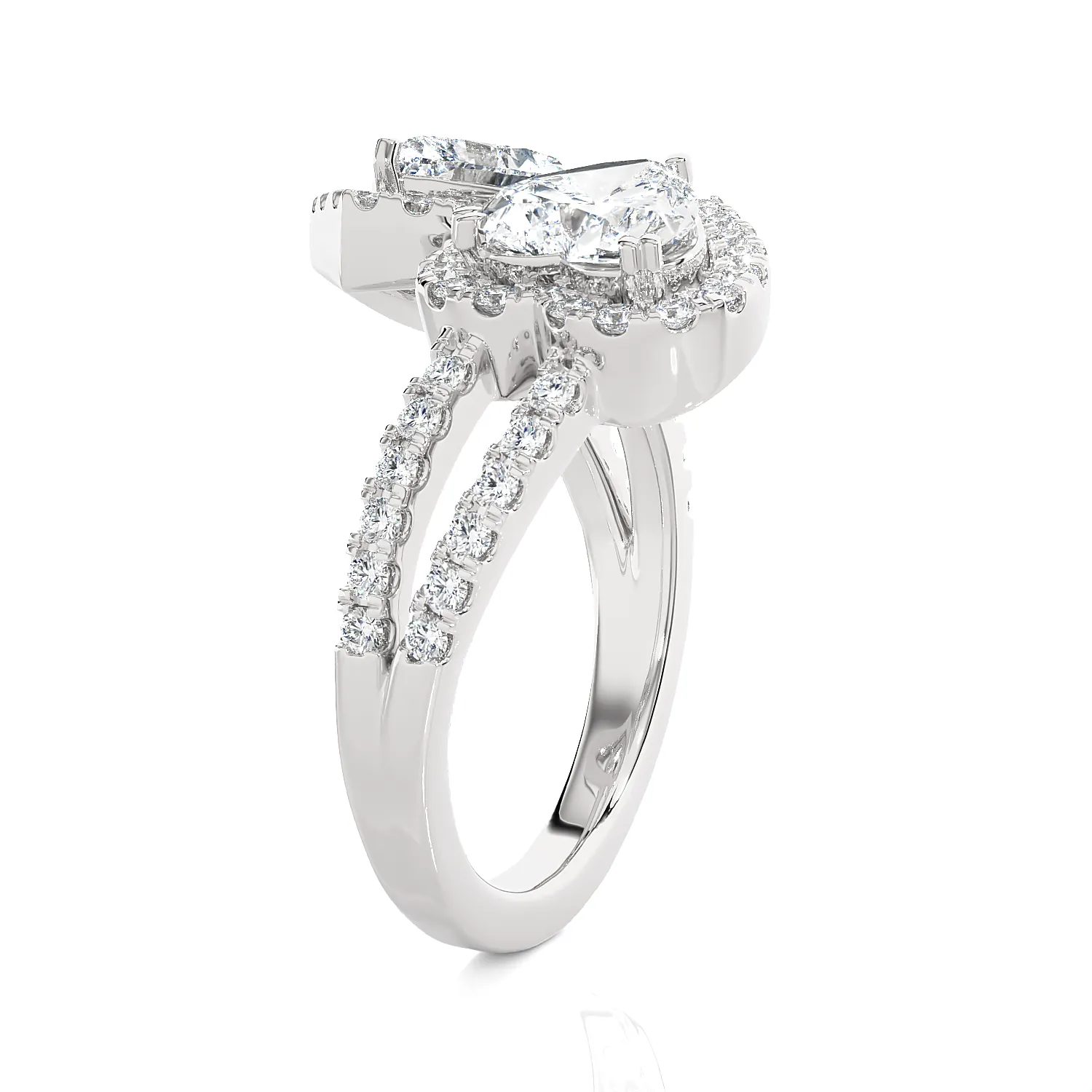 2 5/8 ctw Heart-Shaped Lab Grown Diamond Ring