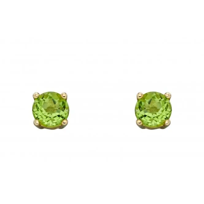 9ct August Peridot 4mm Stud Earrings GE2333