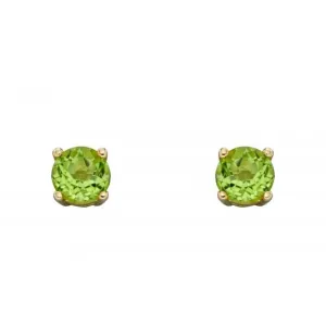 9ct August Peridot 4mm Stud Earrings GE2333