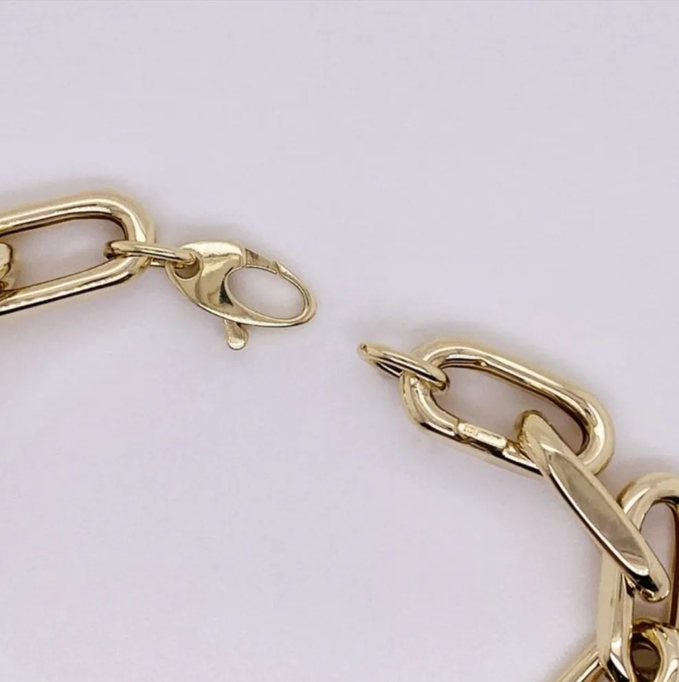 9mm Large Paperclip Link Bracelet