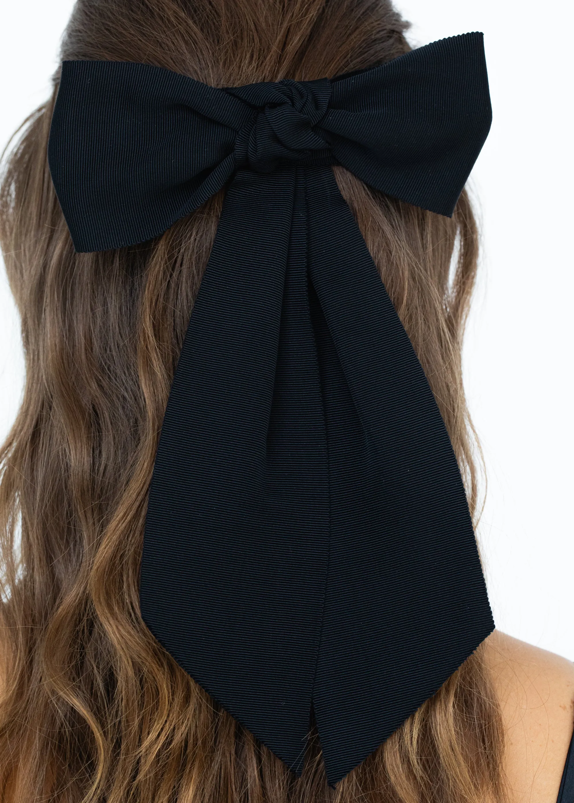 Alicia Bow Barrette -- Black