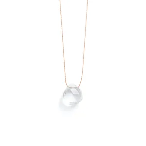 April Quartz Fine Cord Birthstone Necklace