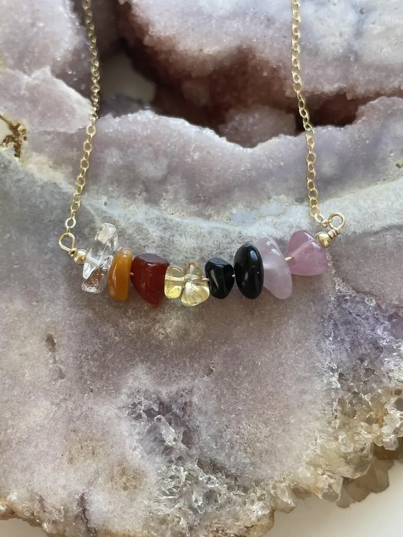 Aries Zodiac Sign Crystal Necklace - March Birthday Gift - April Birthday Gift - Zodiac Gift - Crystal Healing