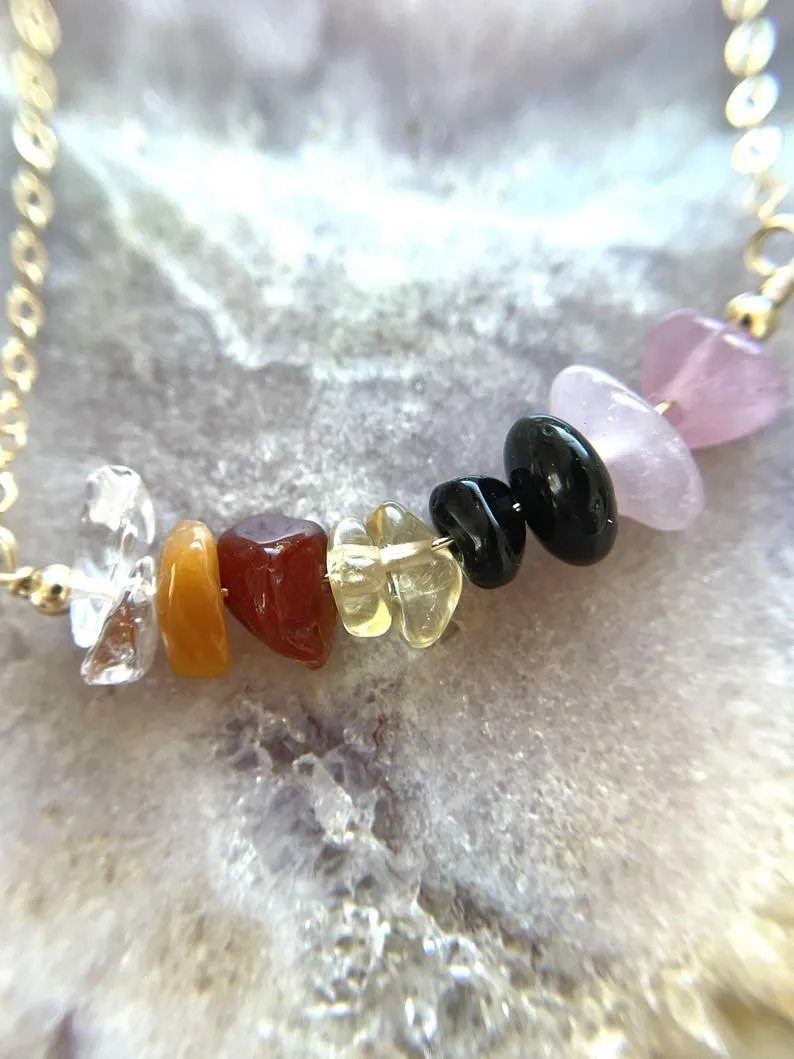 Aries Zodiac Sign Crystal Necklace - March Birthday Gift - April Birthday Gift - Zodiac Gift - Crystal Healing