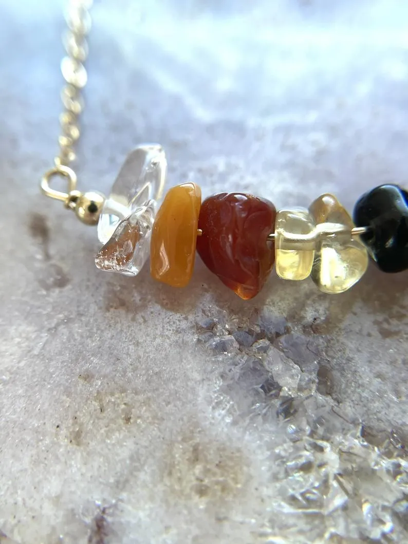 Aries Zodiac Sign Crystal Necklace - March Birthday Gift - April Birthday Gift - Zodiac Gift - Crystal Healing