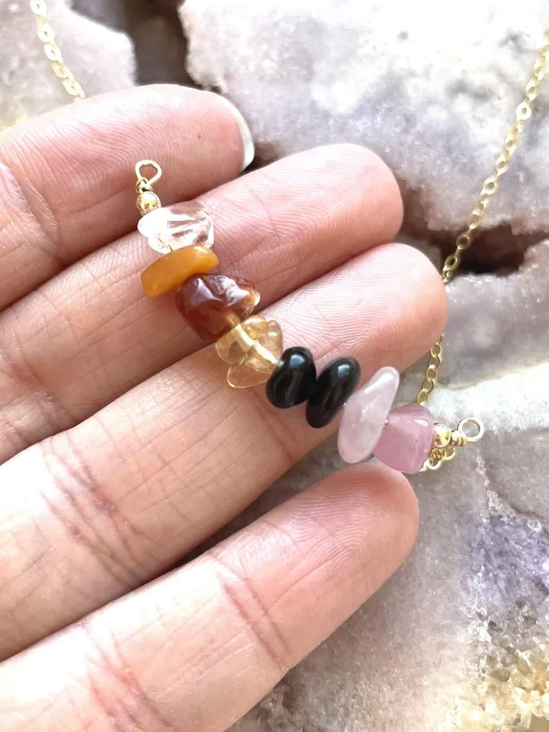 Aries Zodiac Sign Crystal Necklace - March Birthday Gift - April Birthday Gift - Zodiac Gift - Crystal Healing