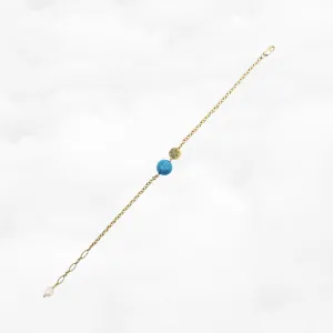 Auspicious Origin Turquoise Chain Bracelet