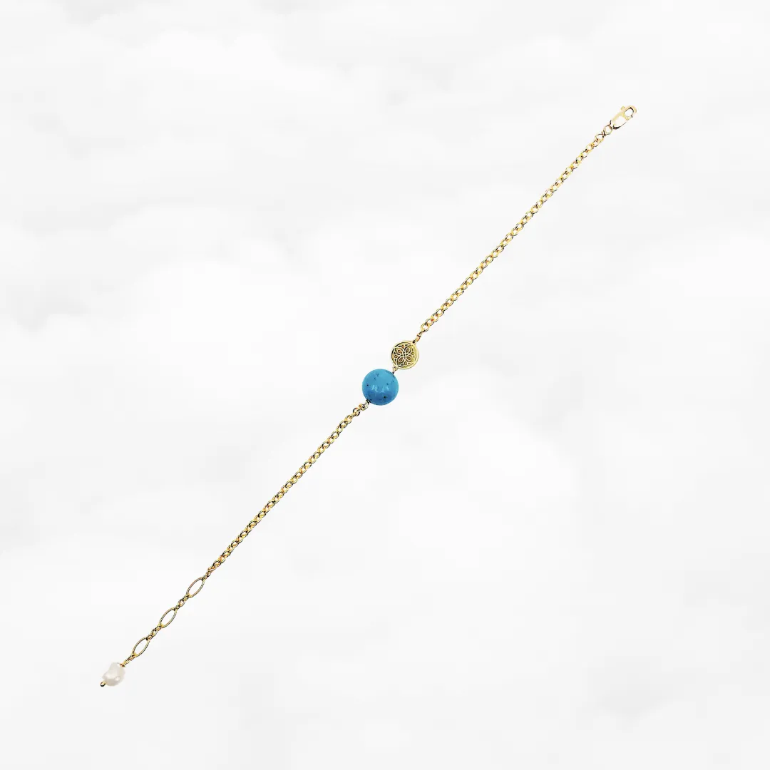 Auspicious Origin Turquoise Chain Bracelet