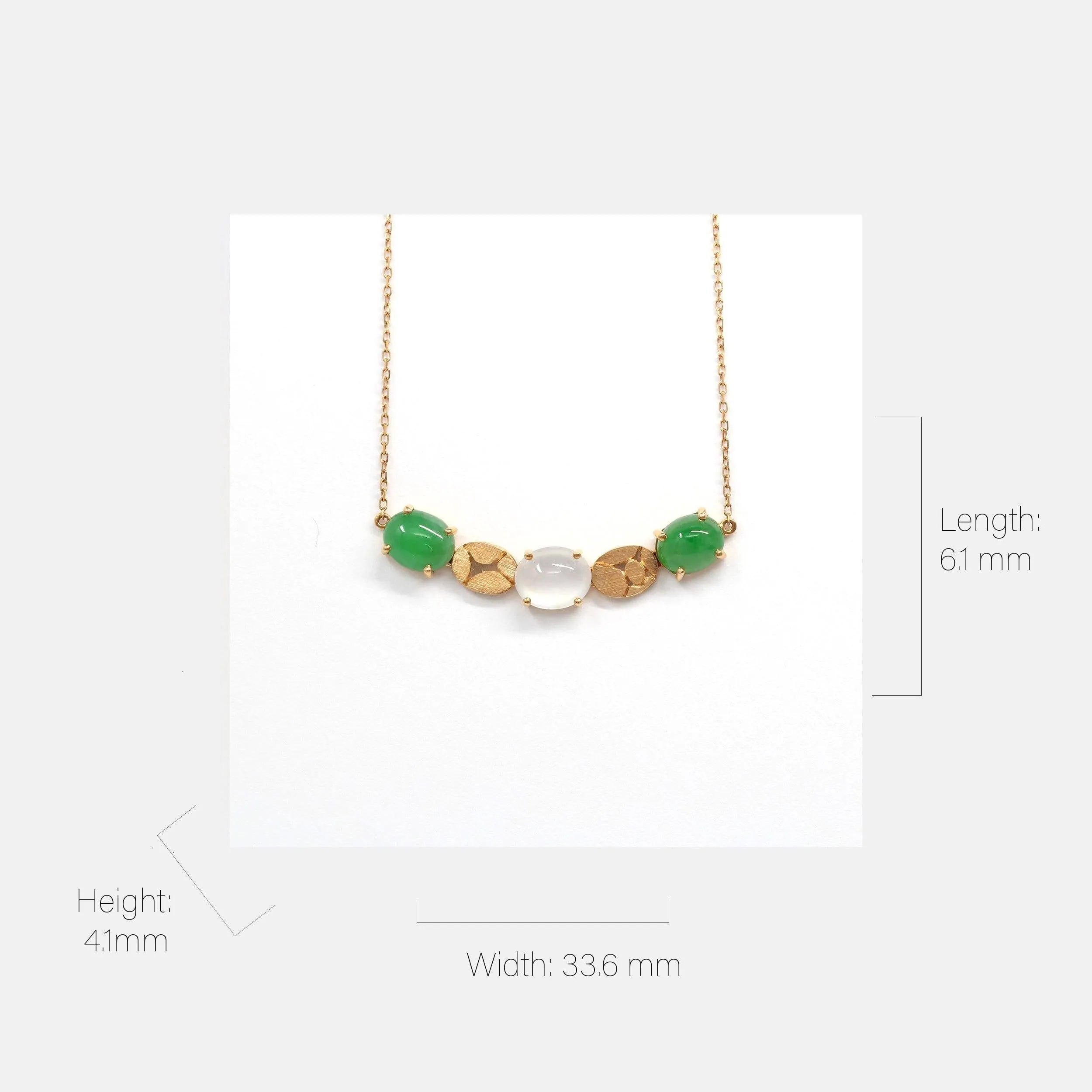 Baikalla™ 18k Rose Gold Imperial Green & Ice Jadeite Jade Necklace