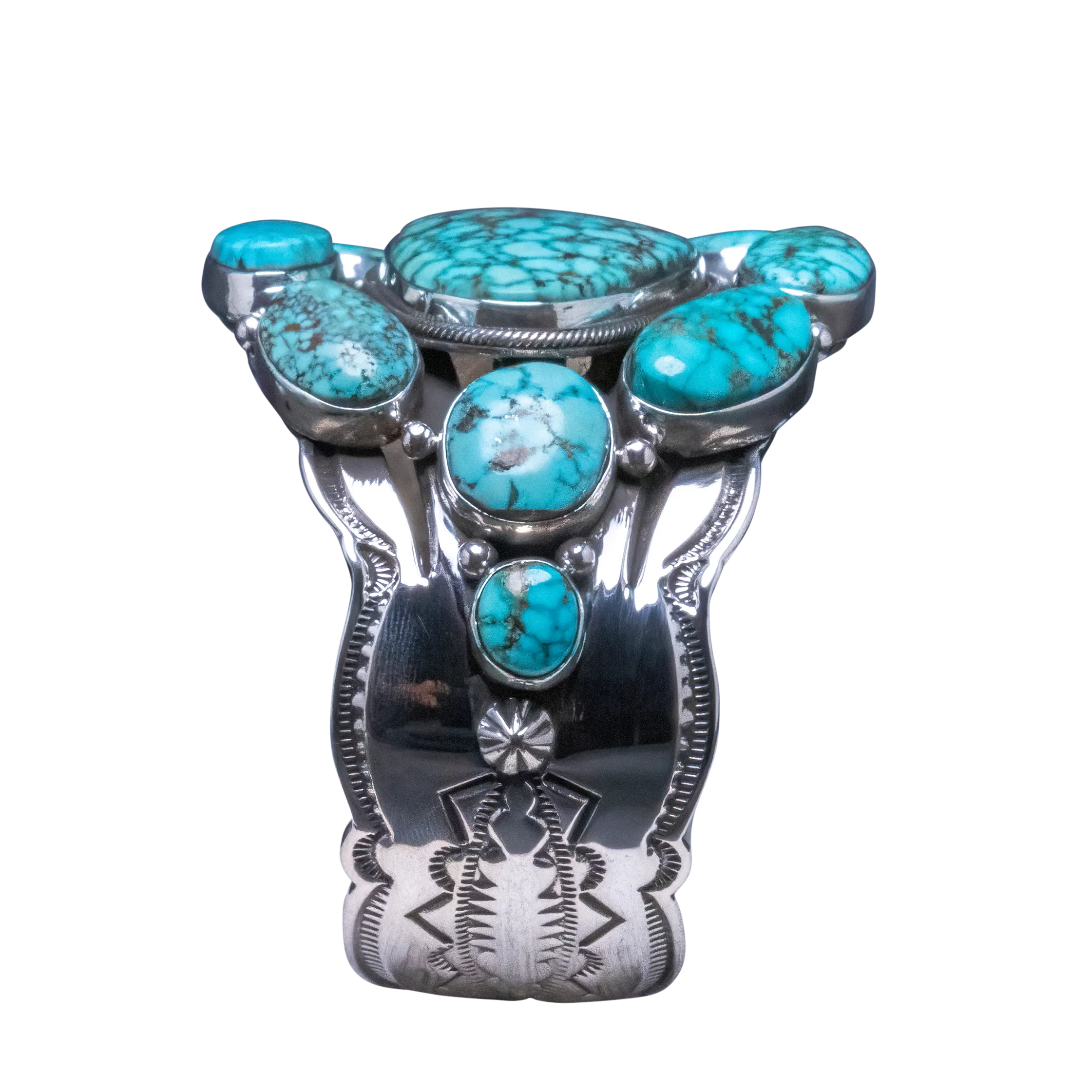 Birdseye Kingman Turquoise Cuff | Aaron Toadlena