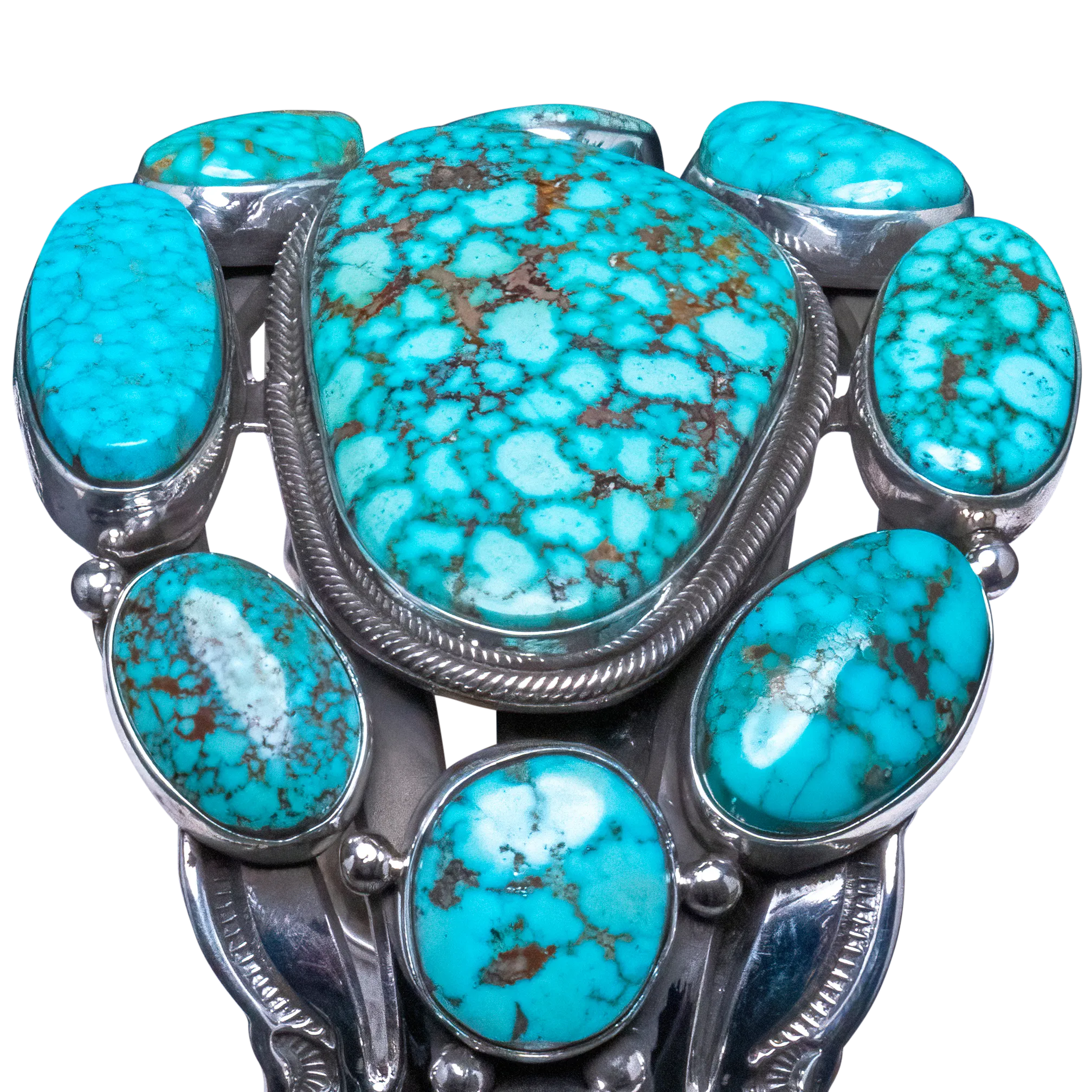 Birdseye Kingman Turquoise Cuff | Aaron Toadlena