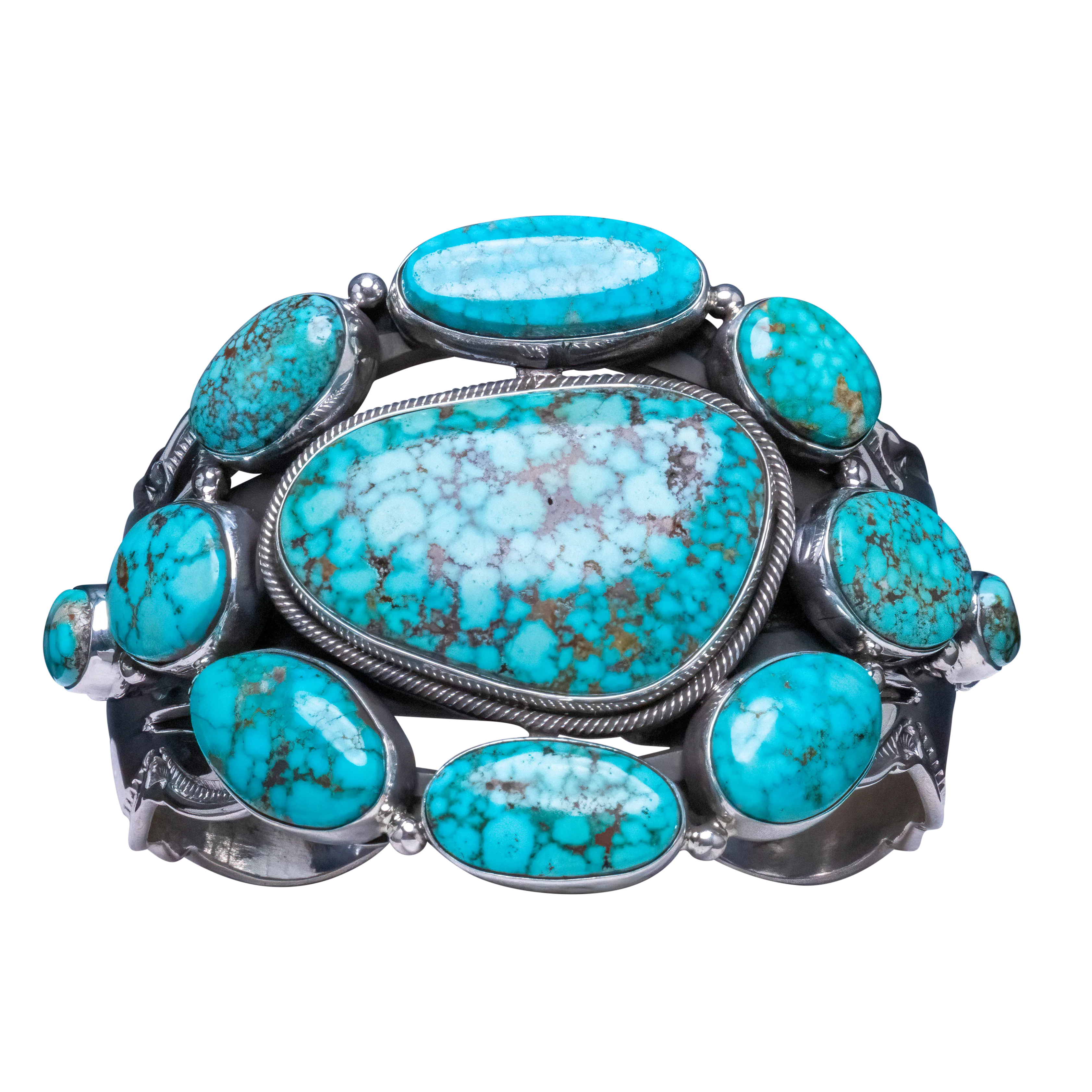 Birdseye Kingman Turquoise Cuff | Aaron Toadlena