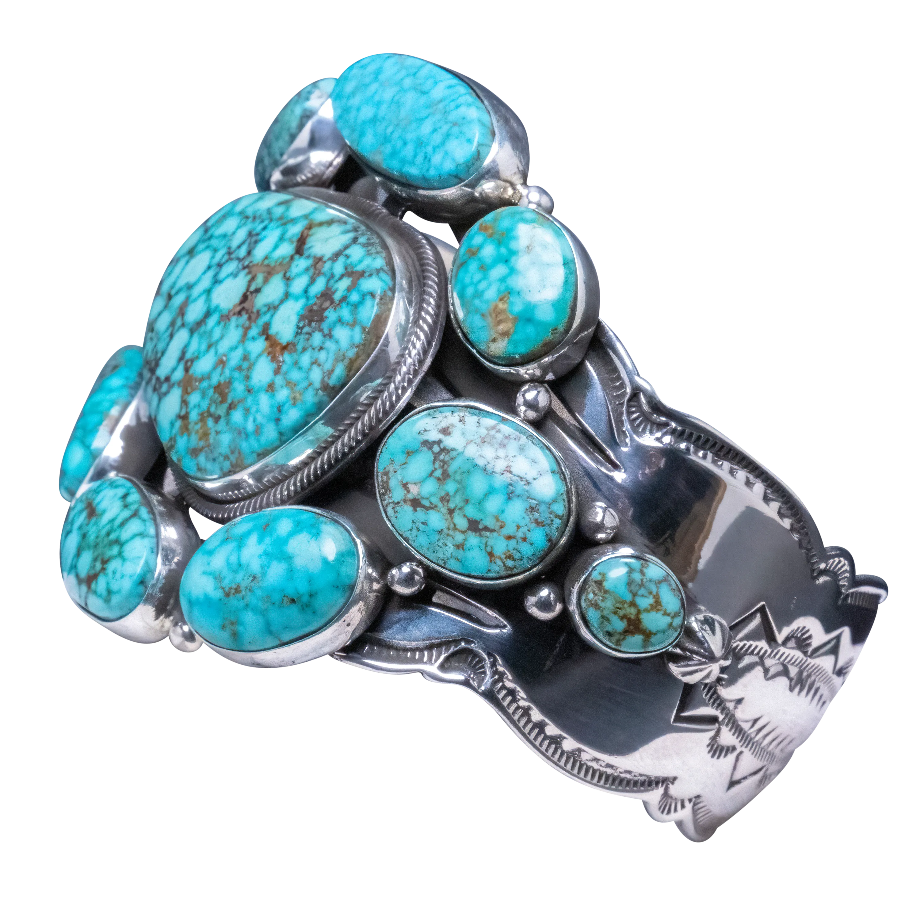 Birdseye Kingman Turquoise Cuff | Aaron Toadlena