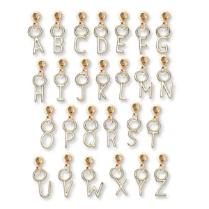 Bracelet Charm Bar | Gold Individual Letter