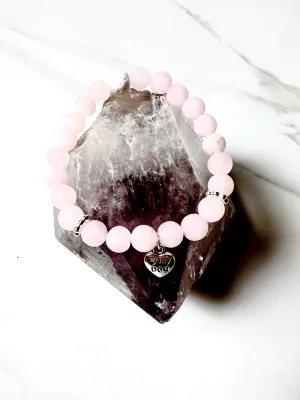 Bracelet Frosted Rose Quartz