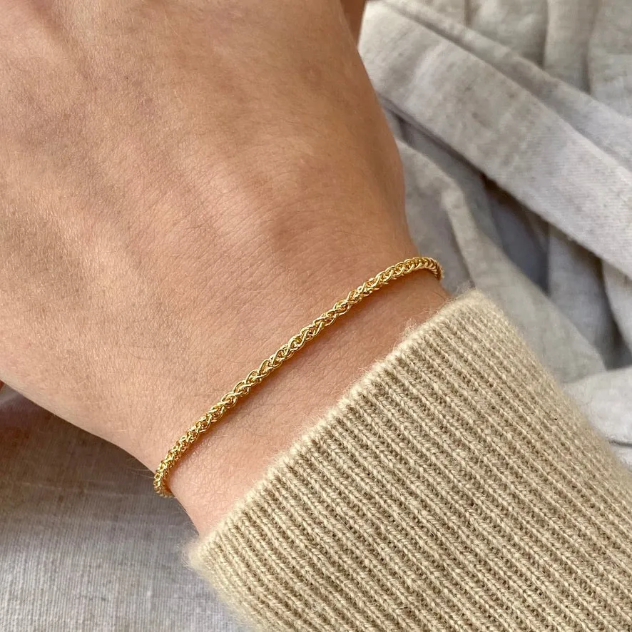 Braided Bracelet, 9kt Yellow Gold