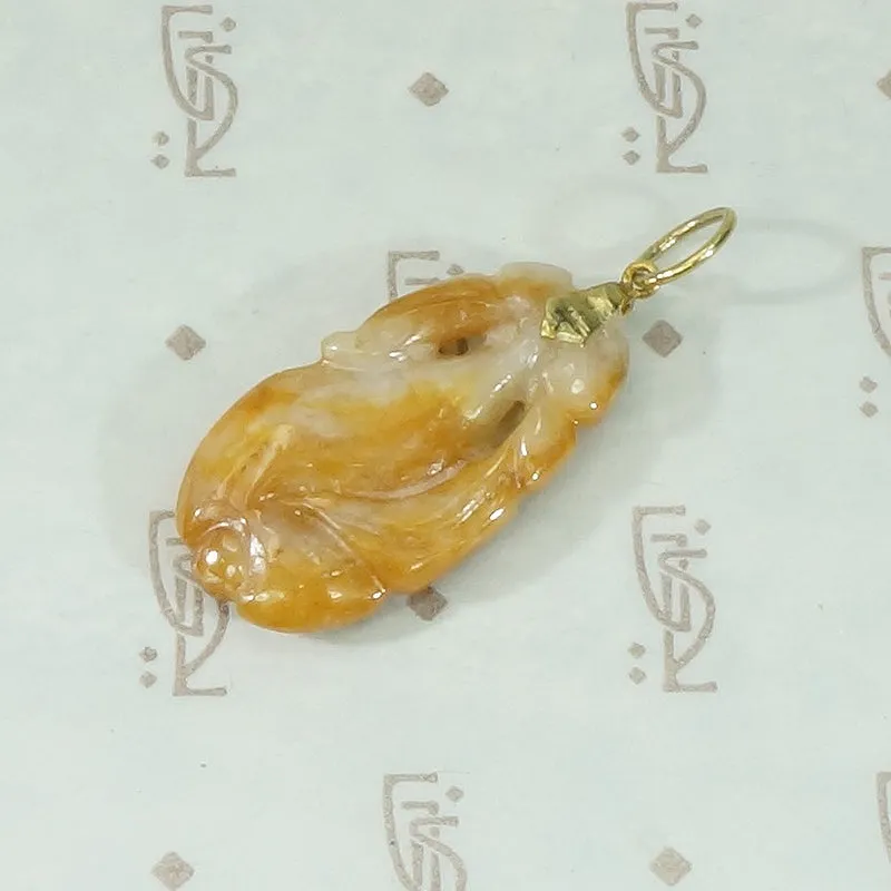 Carved Red Jade Gourd Pendant