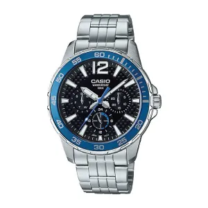 Casio Men's Marine Sports Diver Look Silver Stainless Steel Band Watch MTD330D-1A2 MTD-330D-1A2