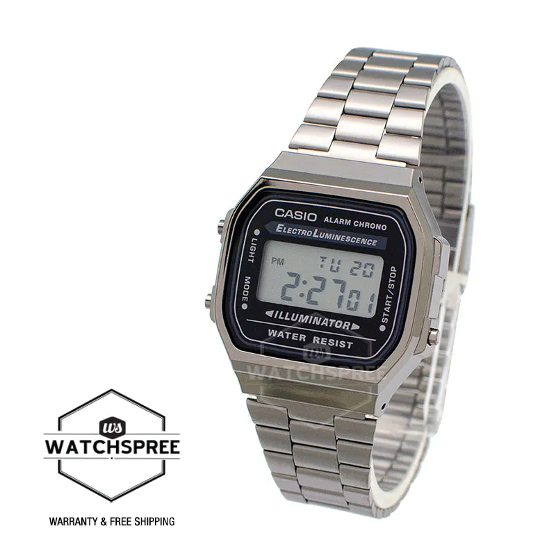 Casio Standard Digital Gray Ion Plated Stainless Steel Band Watch A168WGG-1A