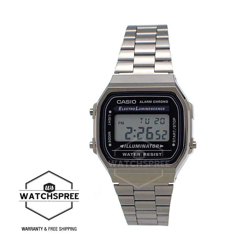 Casio Standard Digital Gray Ion Plated Stainless Steel Band Watch A168WGG-1A