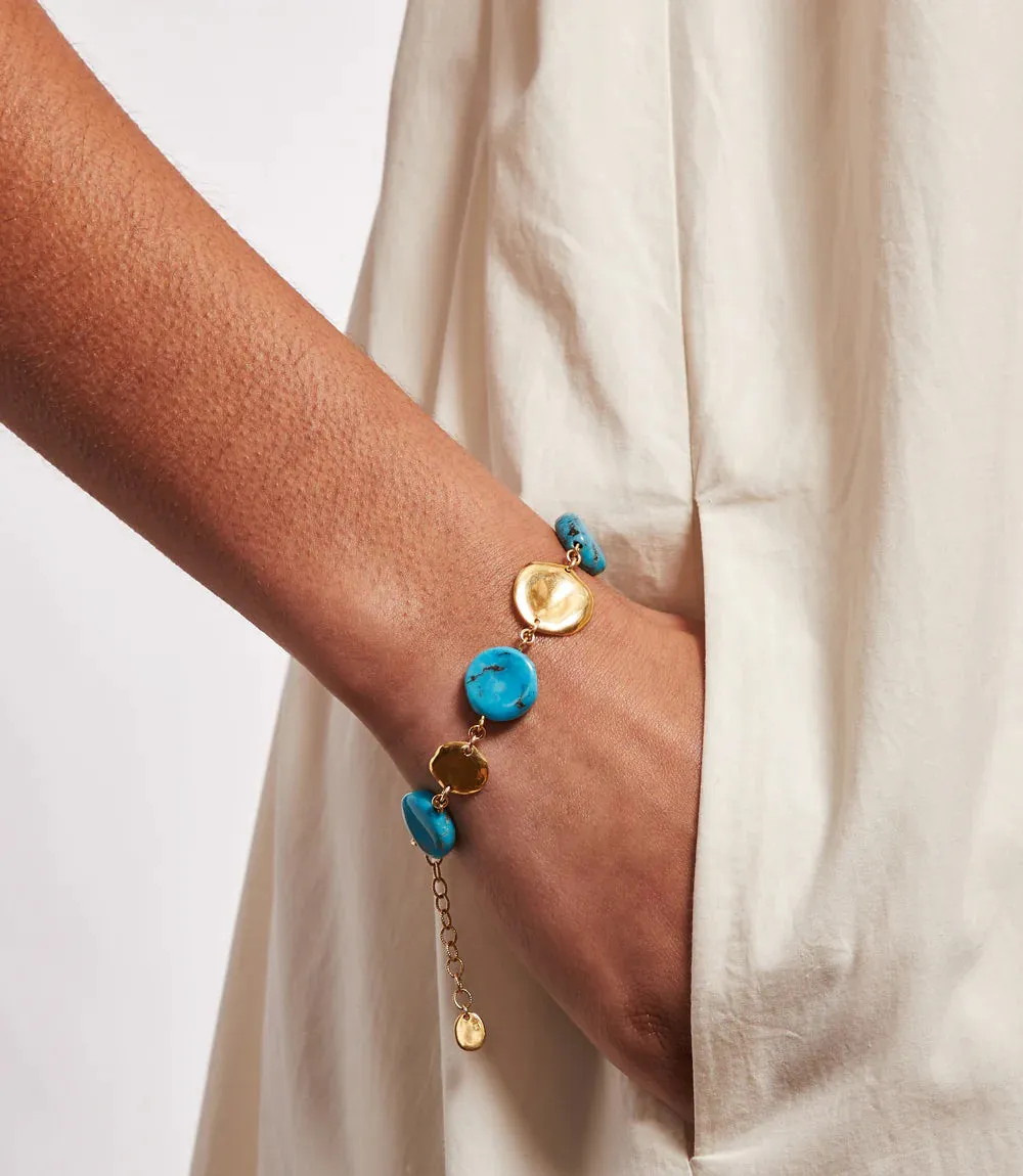 Chan Luu Turquoise Disc Station Bracelet