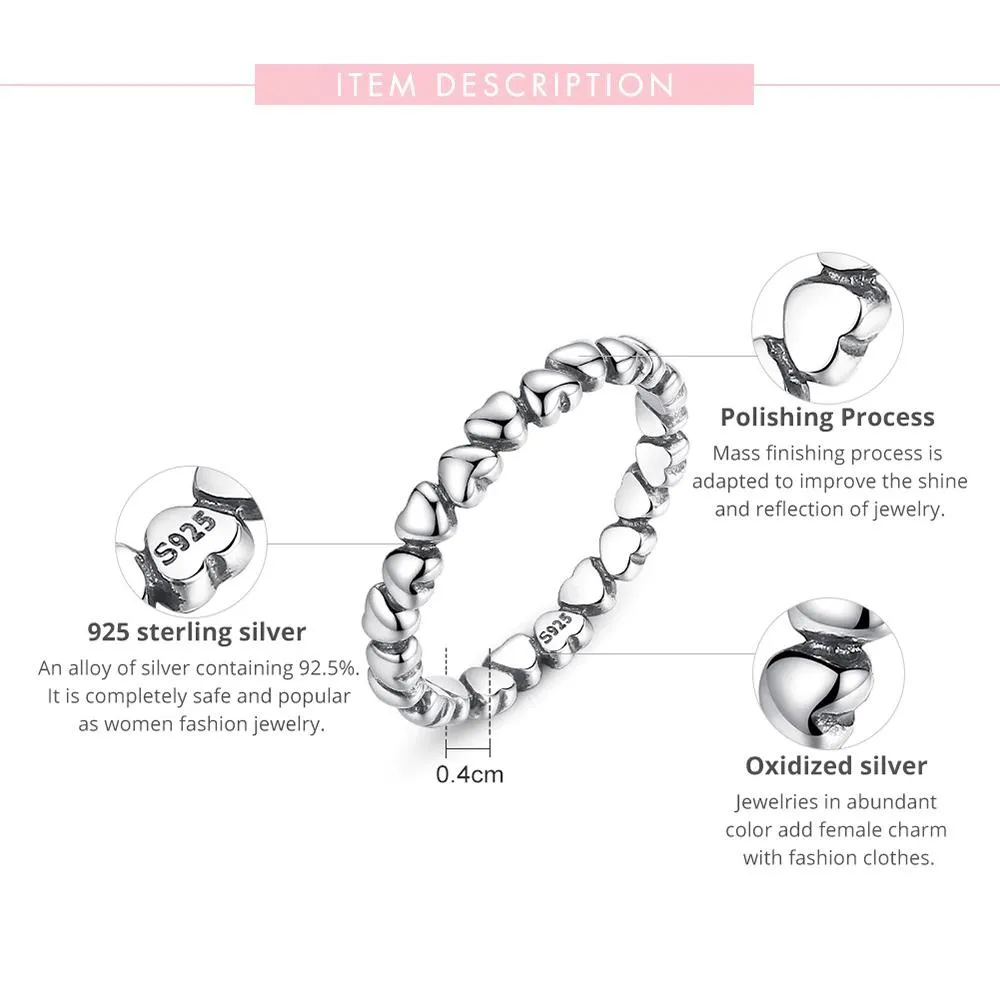 Charming Simple Sterling Silver Stackable Rings