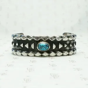 Child's Charming Cuff Bracelet in Silver & Turquoise