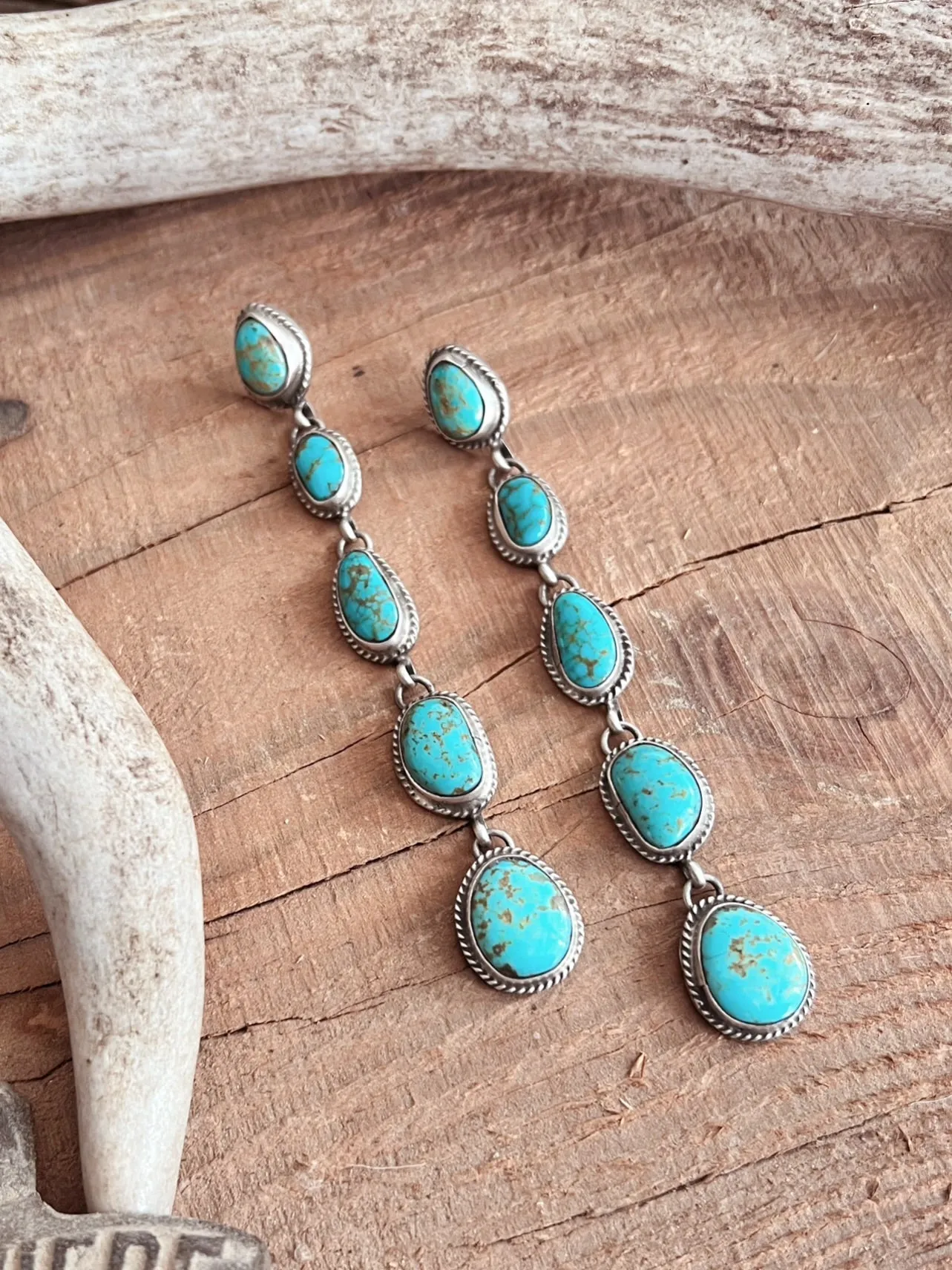 Cinco Turquoise Drop Earrings