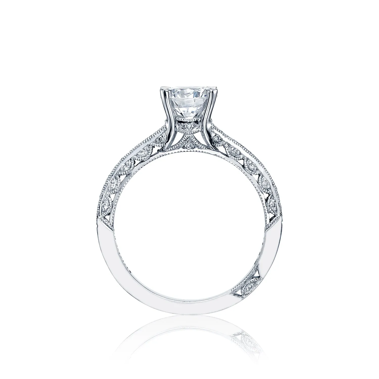 Classic Crescent Channel Set Engagement Ring