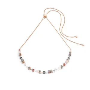 Coeur De Lion GeoCUBE® Iconic Nature Rose Grey Necklace